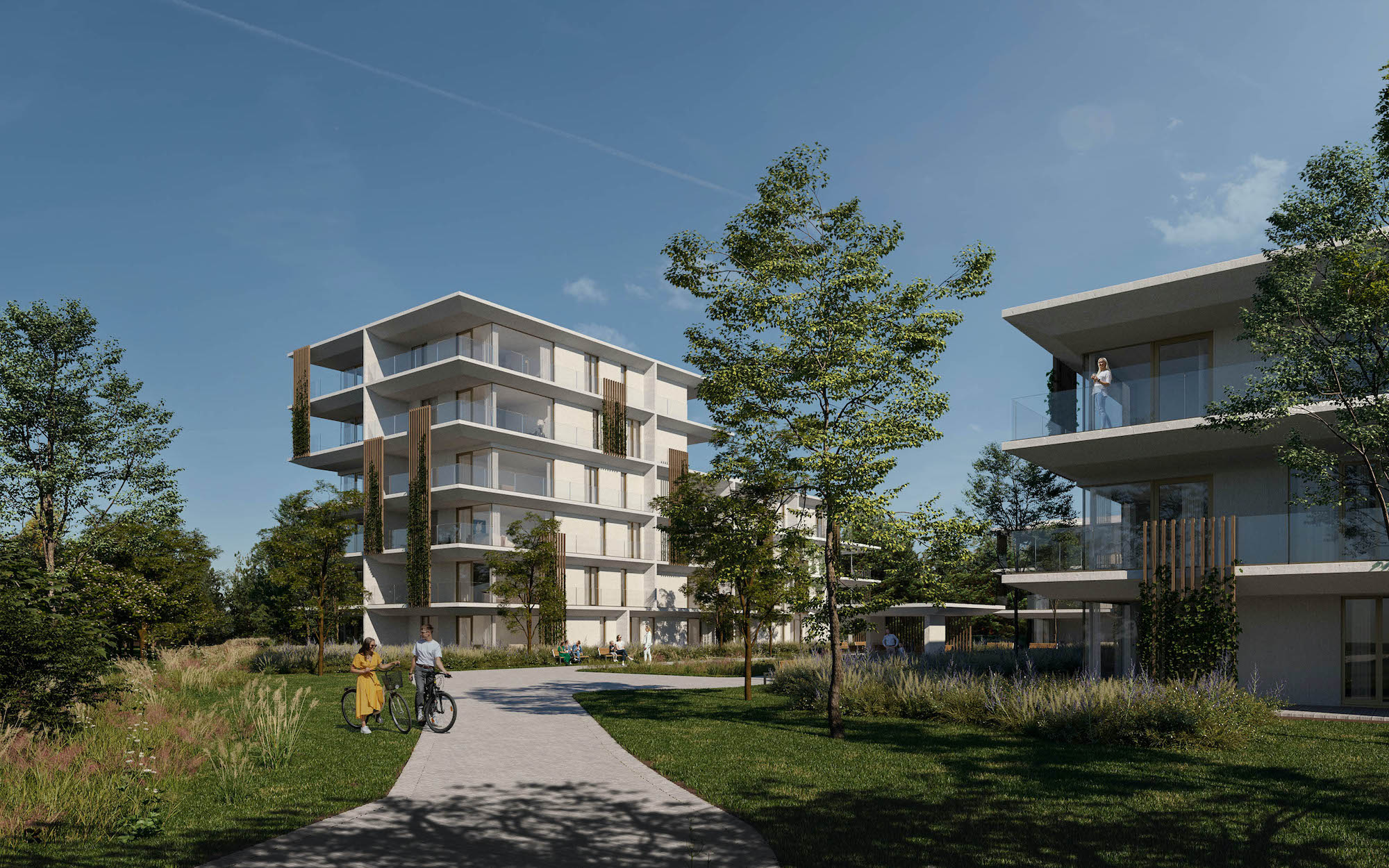 Waterlinie woonproject Neerpelt wonen aan het water passantenhaven renders ingang